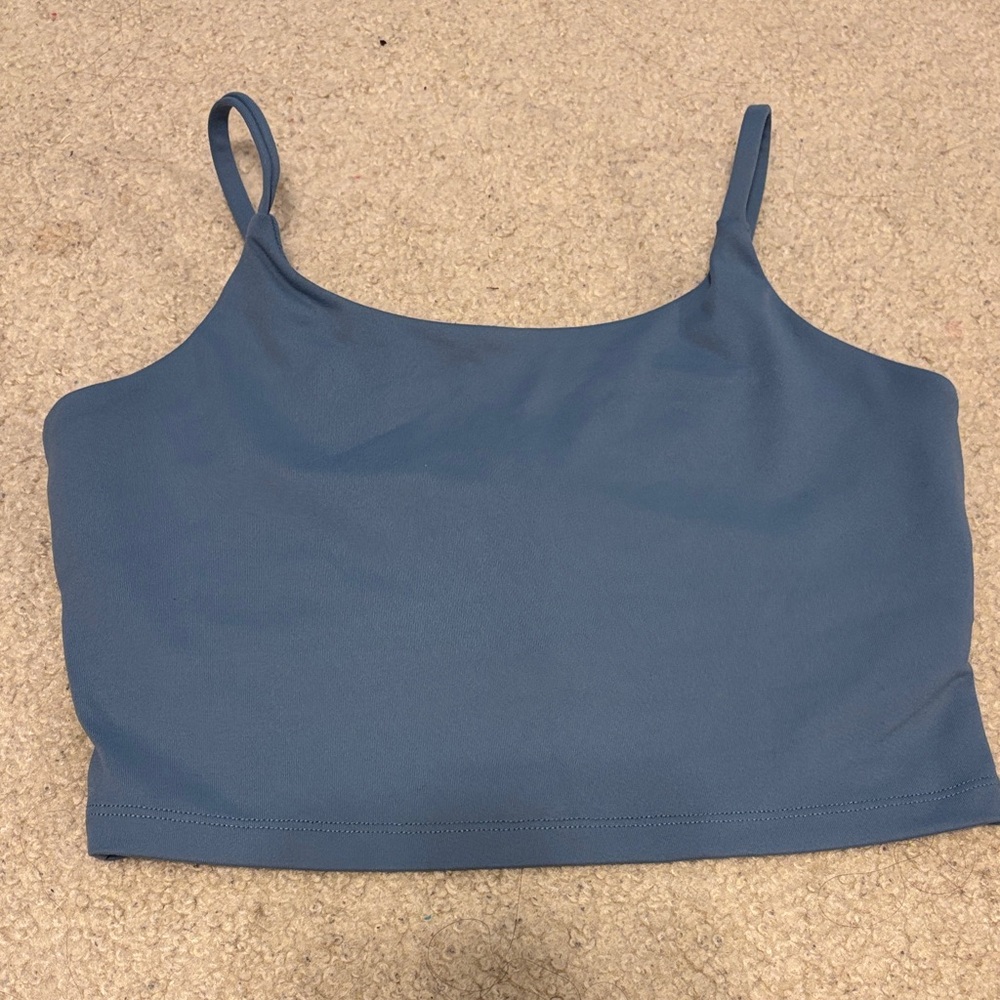 Blue Cropped workout Tank Top